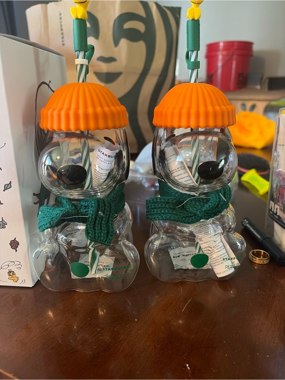 Starbucks x Snoopy Collab Glass Cup